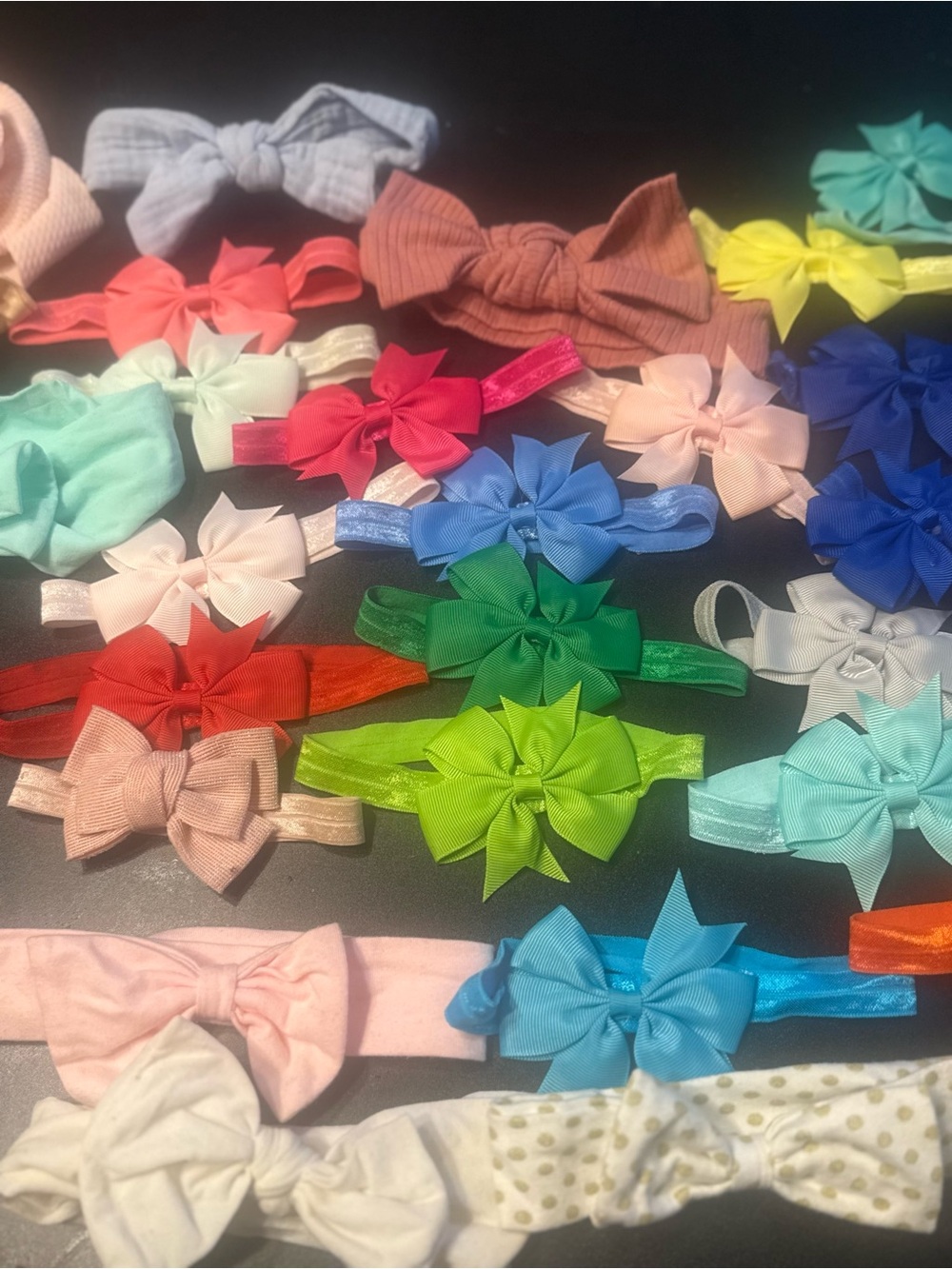 Source Unknown Kids Bow Headband Set - Bright Multi-Color Assortment